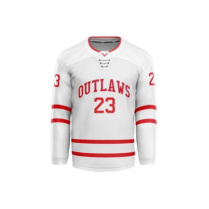 TN Outlaws Custom White Sublimated Jersey