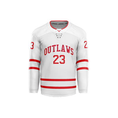 TN Outlaws Custom White Sublimated Jersey