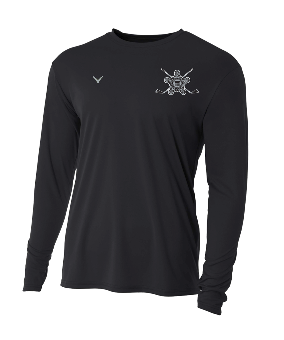 US Secret Service Black Long Sleeve Performance Crew