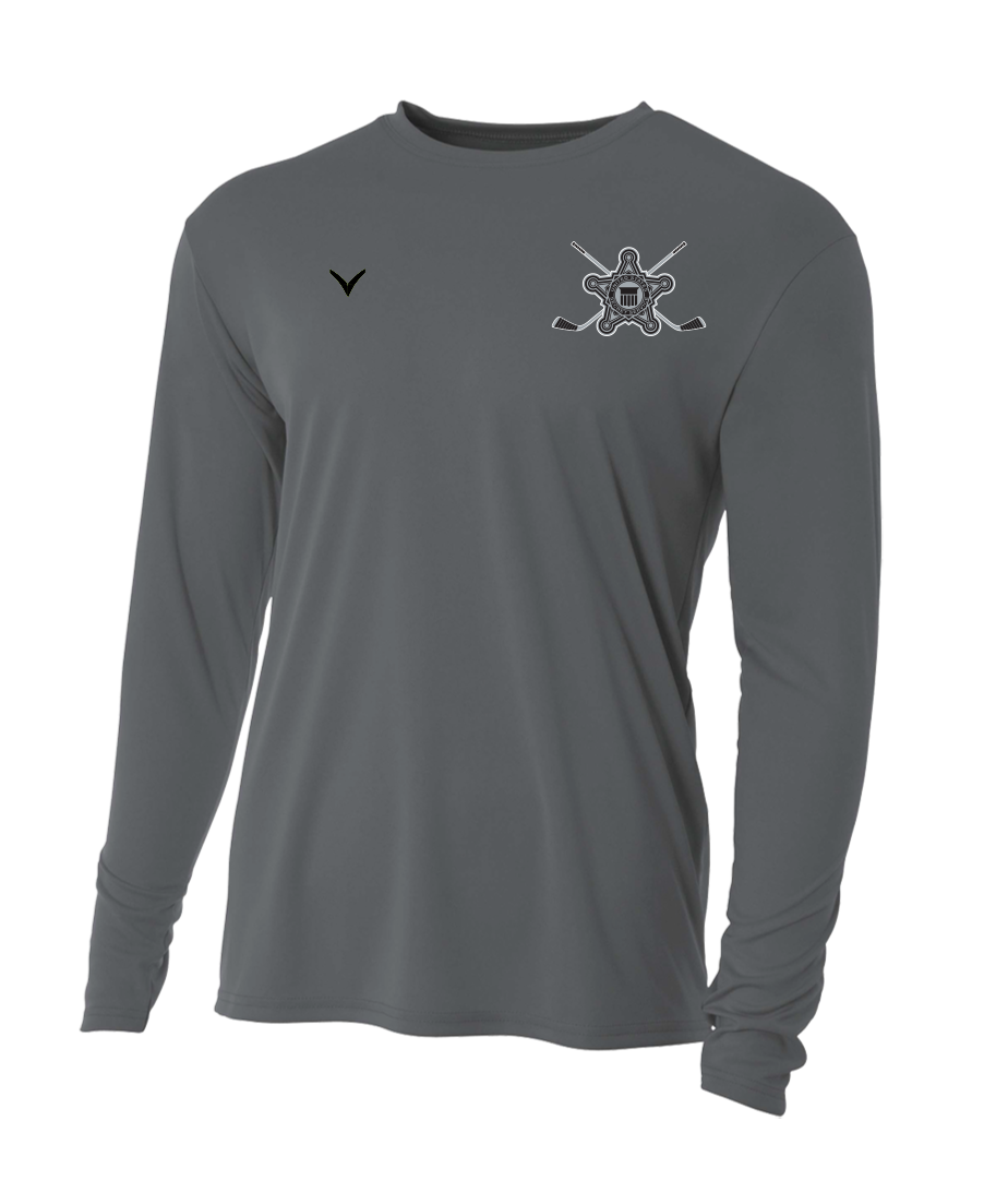 US Secret Service Grey Long Sleeve Performance Crew