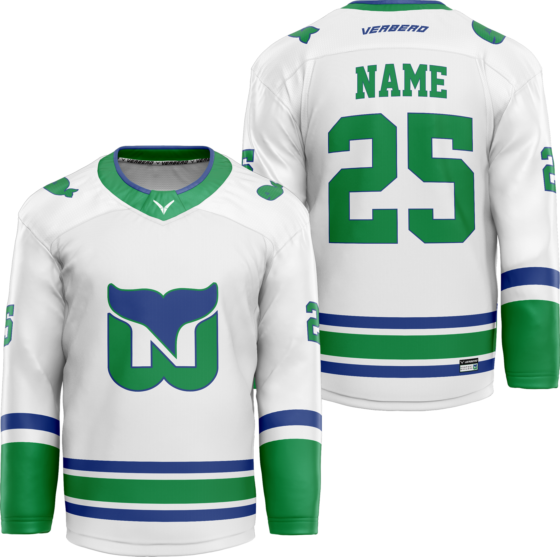 Newport Whalers Custom Sublimated Home Jersey
