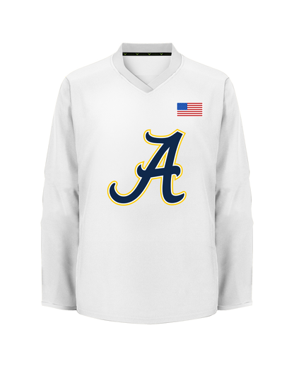 2016AAA North Jersey Avalanche White Practice Jersey V1