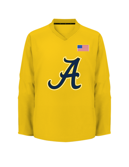 2016AAA North Jersey Avalanche Yellow Practice Jersey V1