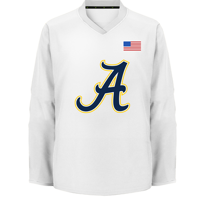 2016AAA North Jersey Avalanche White Practice Jersey V1