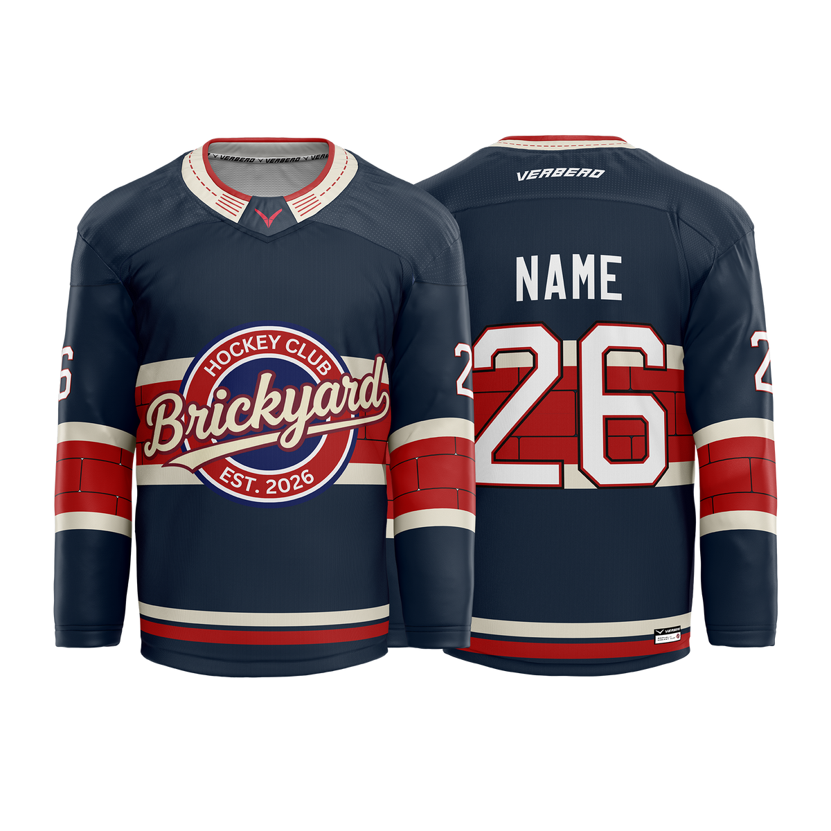 Republic Hockey Club Custom Blue Sublimated with Twill Jersey