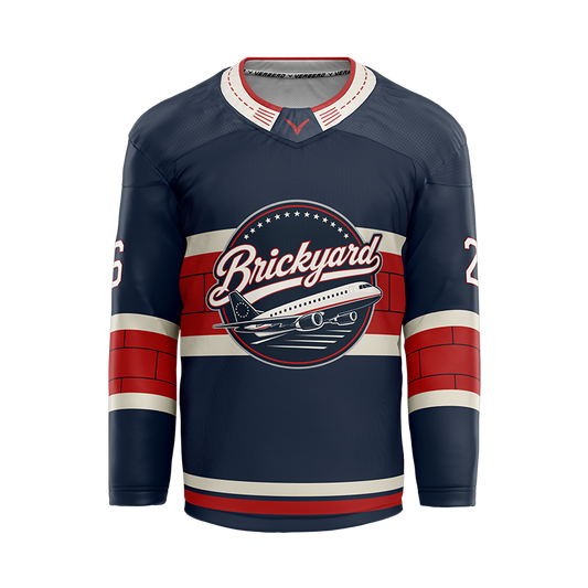 Republic Hockey Club Custom Blue Sublimated with Twill Jersey