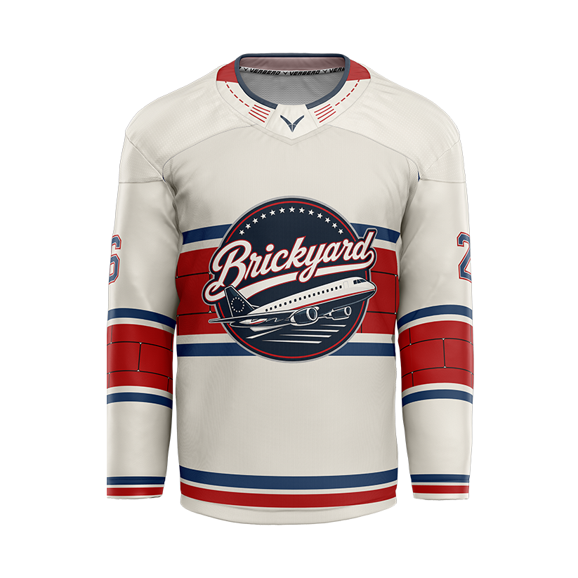 Republic Hockey Club Custom White Sublimated with Twill Jersey