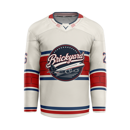 Republic Hockey Club Custom White Sublimated with Twill Jersey