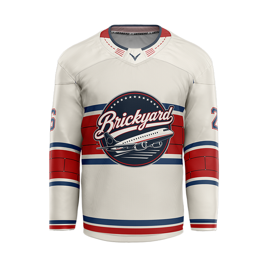Republic Hockey Club Custom White Sublimated with Twill Jersey