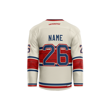Republic Hockey Club Custom White Sublimated with Twill Jersey