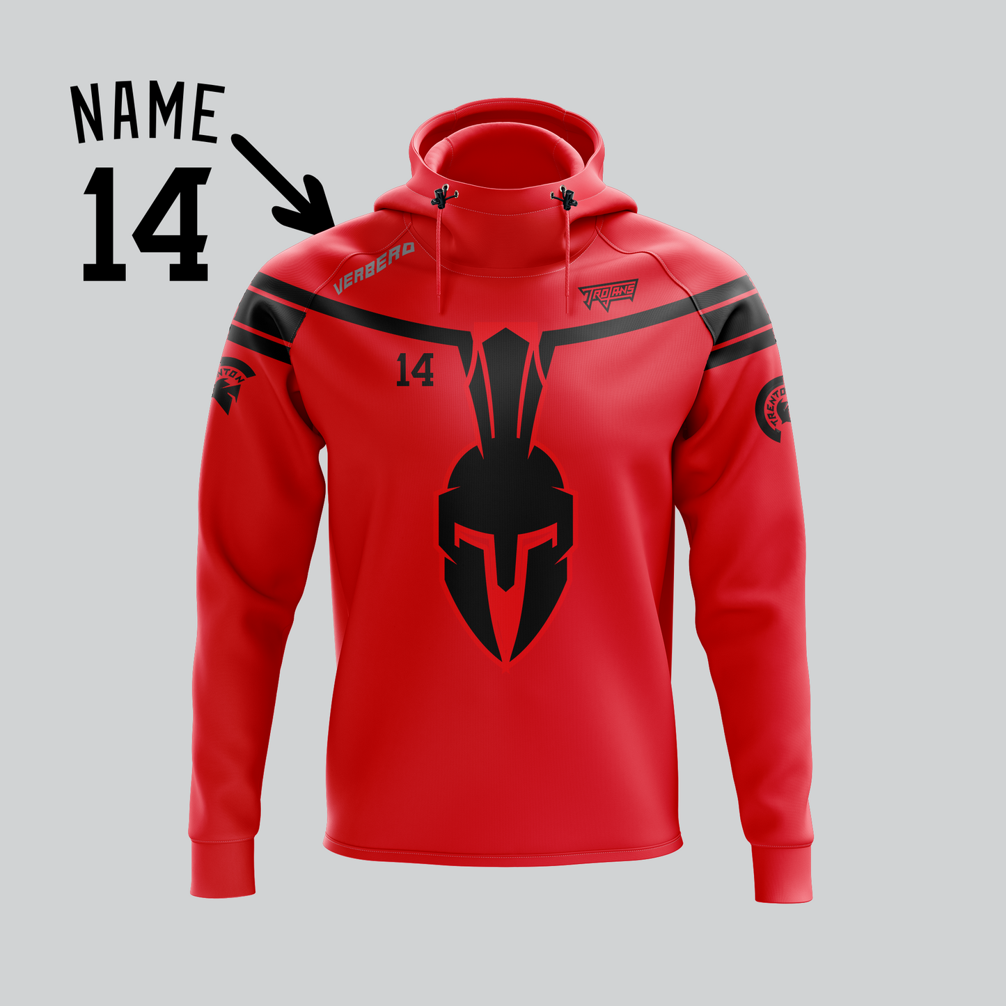 Trenton Trojans Red Performance Hoodie