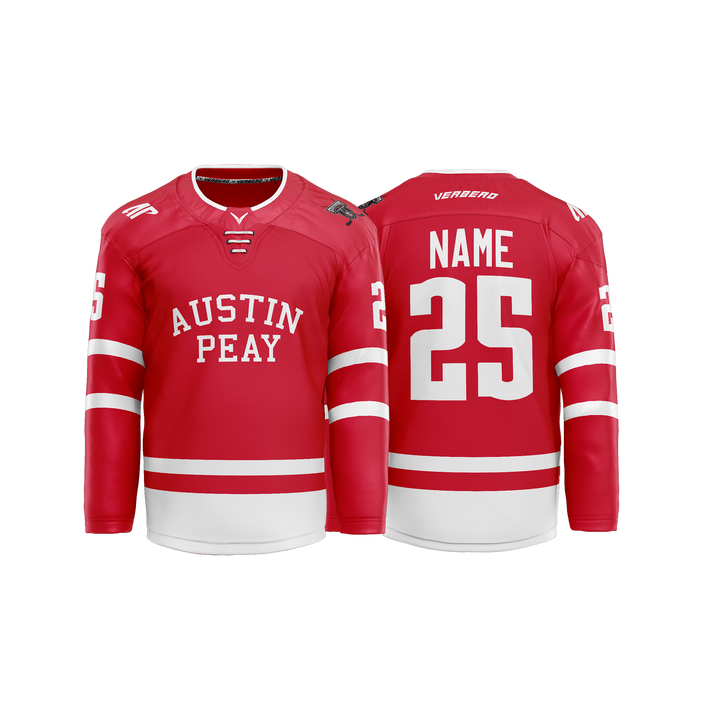 Austin Peay Red Custom Sublimated with Tackle Twill Jersey