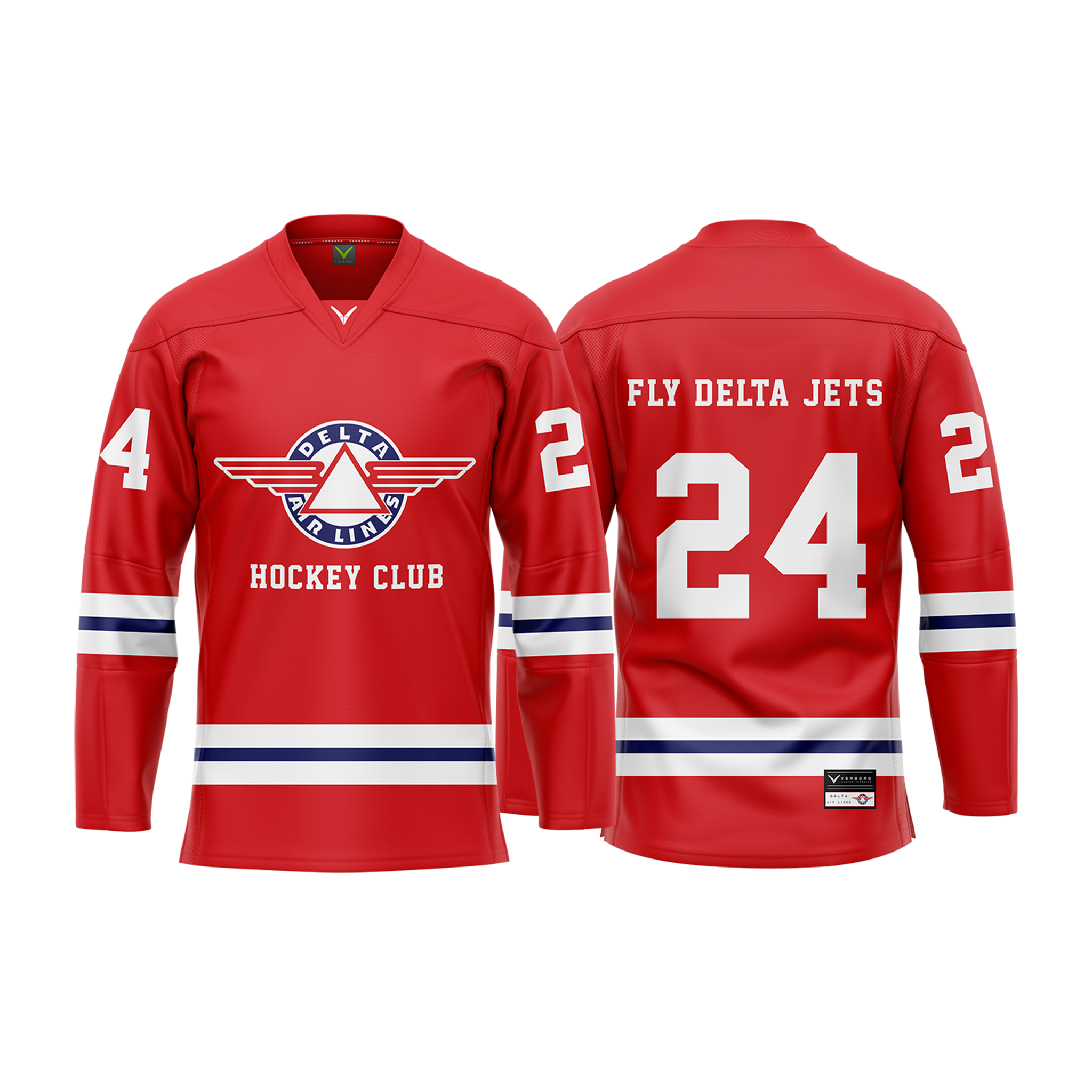 Delta Airlines Custom Red Sublimated Jersey