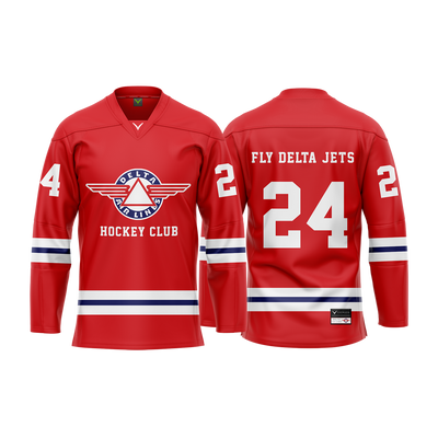 Delta Airlines Custom Red Sublimated Jersey