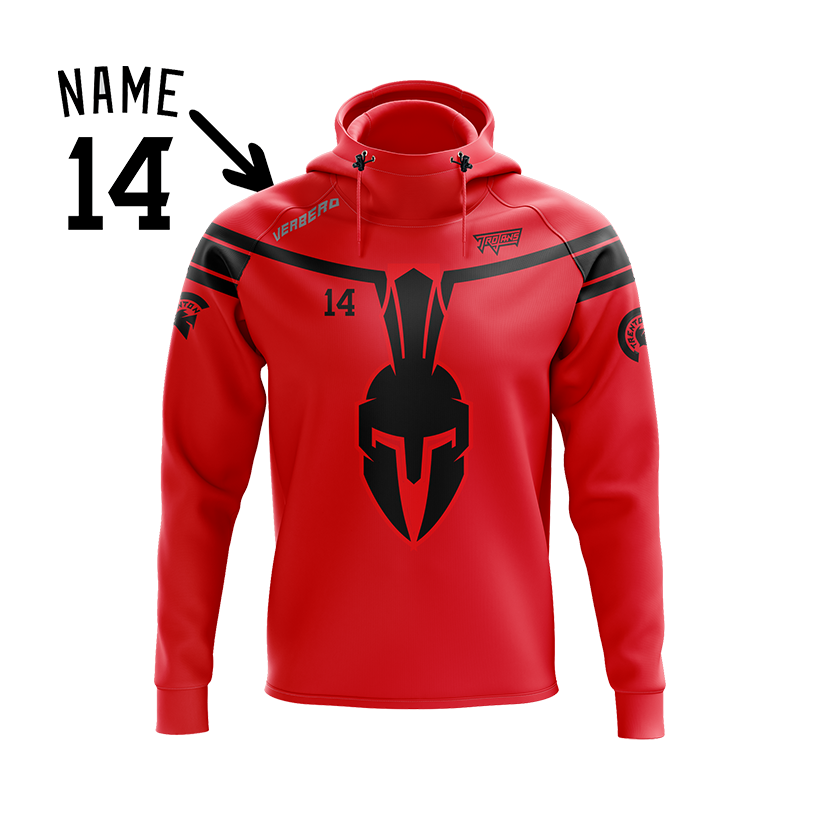 Trenton Trojans 2018 Red Custom Performance Hoodie