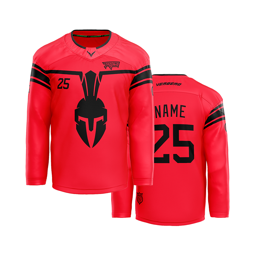 Trenton Trojans 2018 Custom Red Sublimated Jersey
