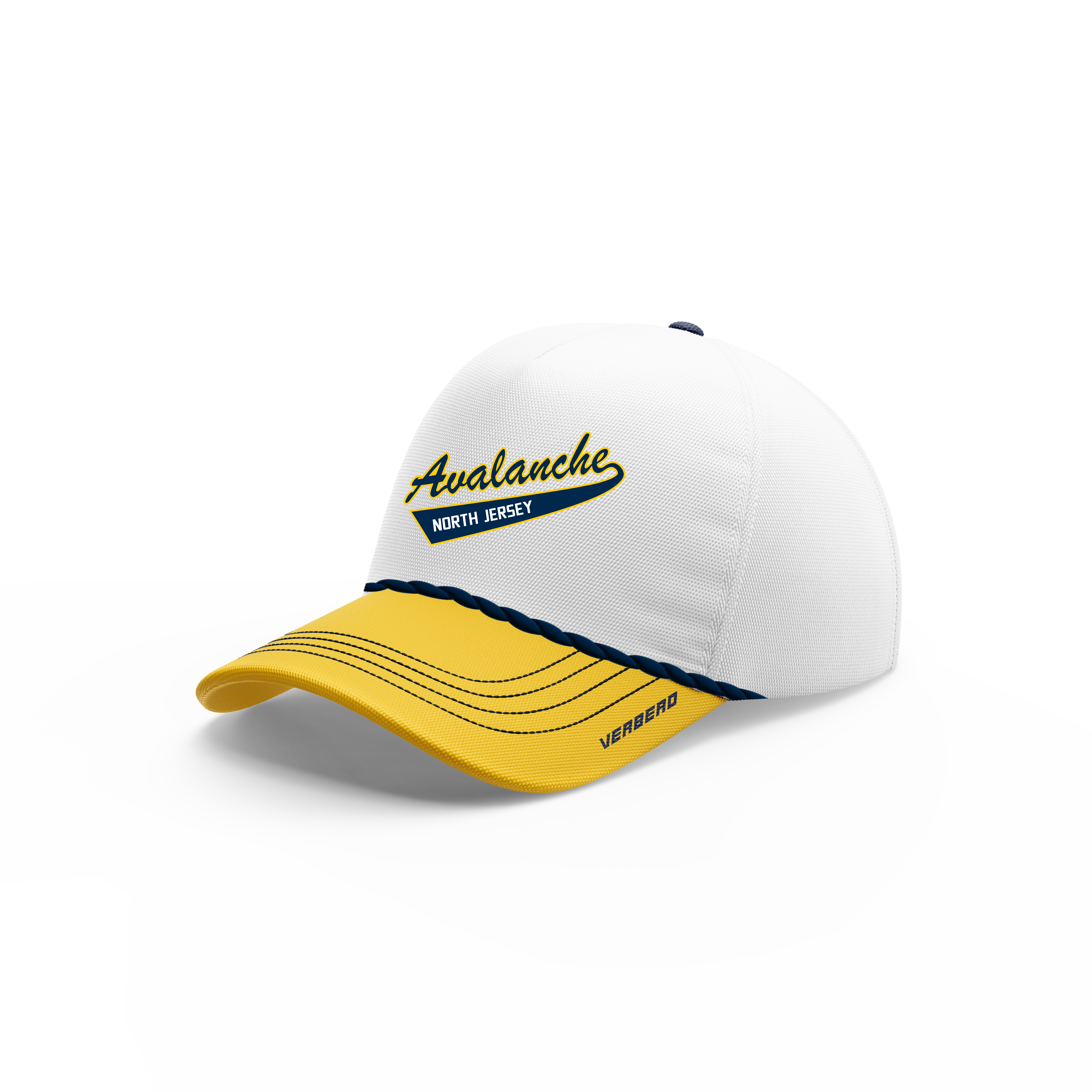 2016AAA North Jersey Avalanche Custom White Rope Hat V2