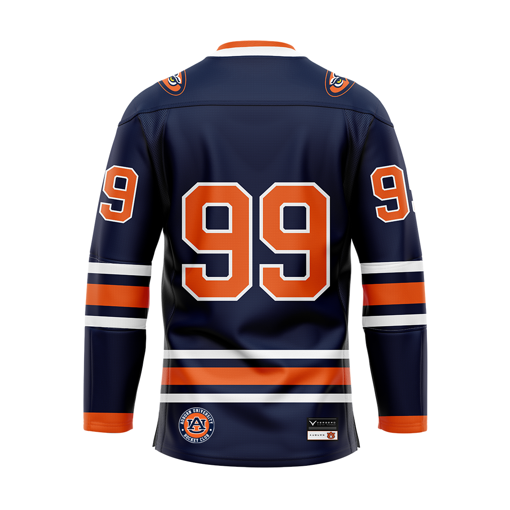 Auburn Dark Custom Sublimated With Twill Authentic Replica Jersey