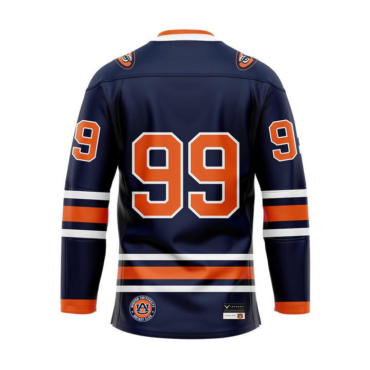 Auburn Dark Custom Sublimated With Twill Authentic Replica Jersey