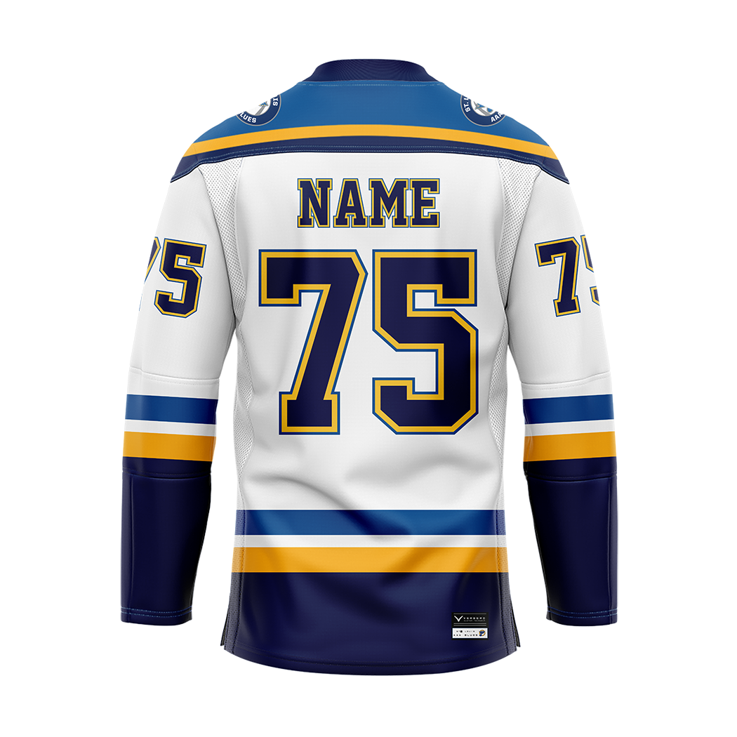 St.Louis Blues AAA White Sublimated With Twill Authentic Jersey