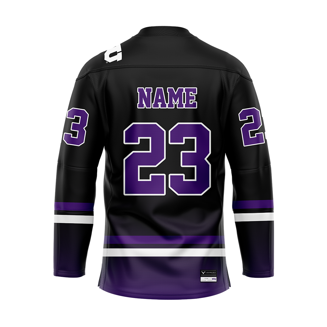 TCU Black "Horned Frogs" Custom Replica Sublimated Jersey