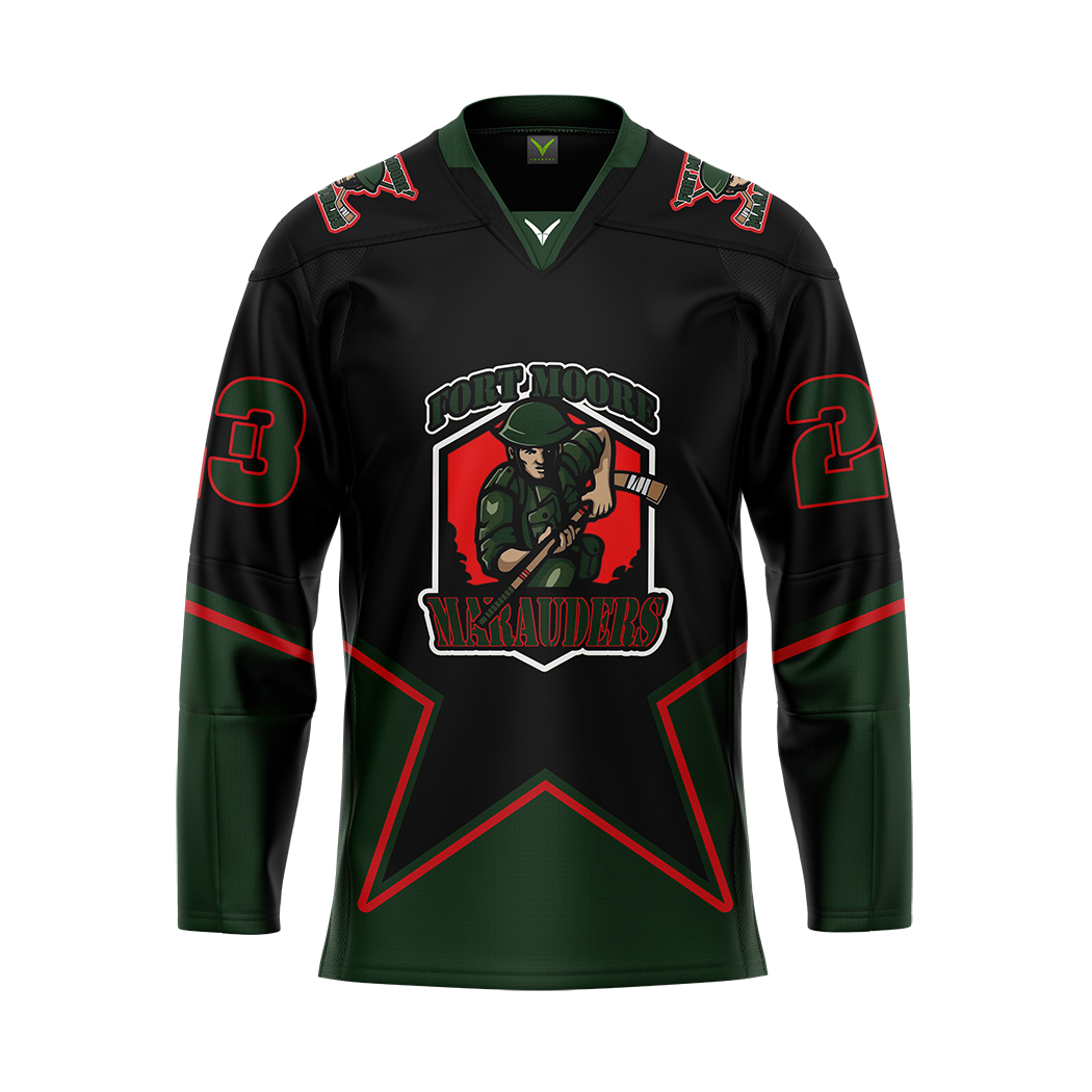 Fort Moore Marauders Black Jersey Customized