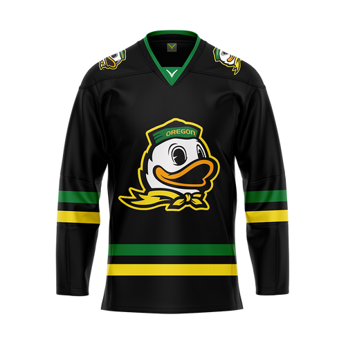 Oregon Black Authentic Sublimated With Twill Jersey