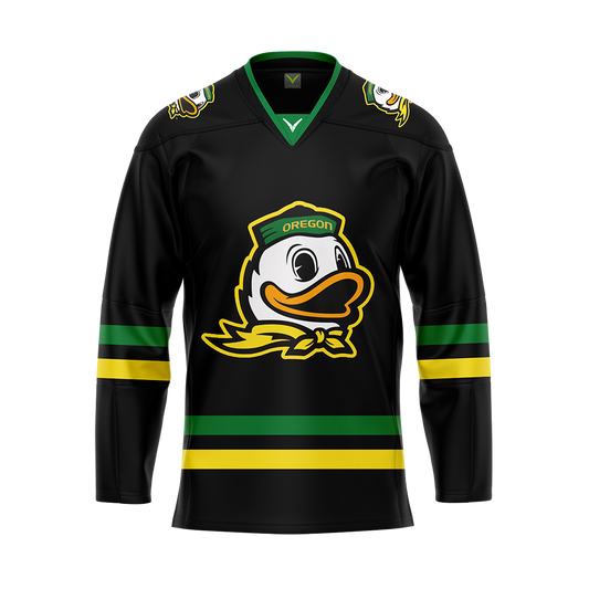 Oregon Black Authentic Sublimated With Twill Jersey