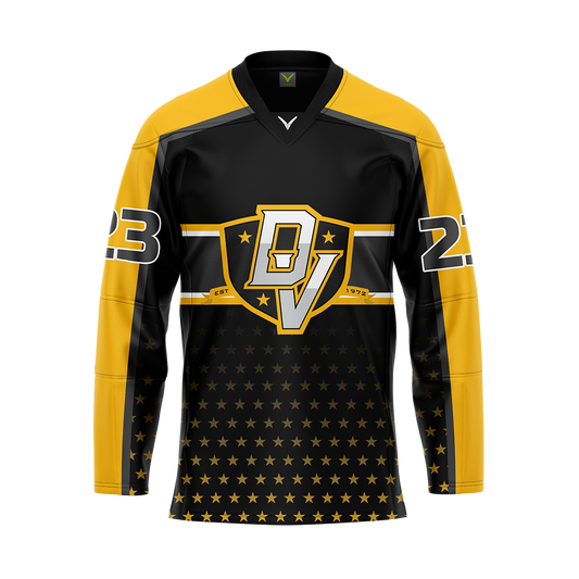 DVCHC Custom Black Sublimated Authentic Replica Jersey