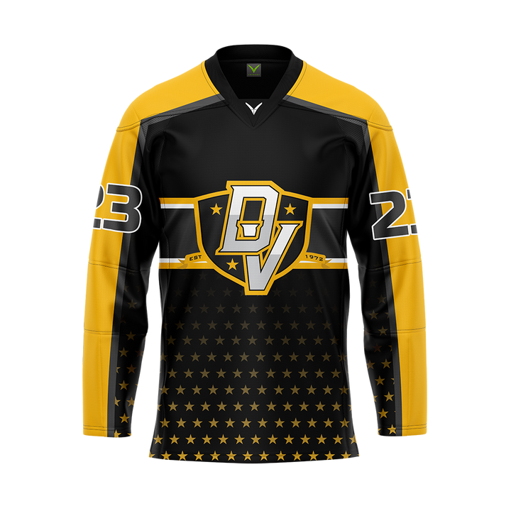 DVCHC Custom Black Sublimated Authentic Replica Jersey