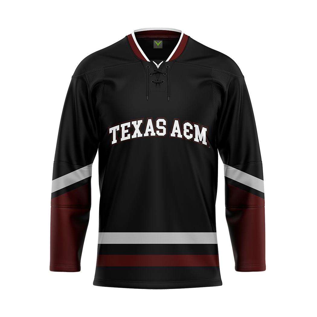 Texas A&M Black Alternate Sublimated With Twill Jersey