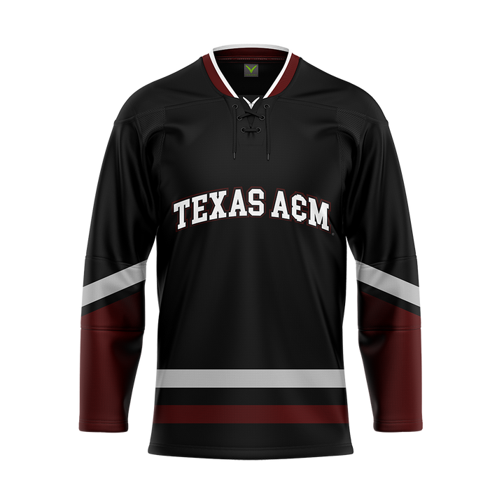 Texas A&M Black Alternate Sublimated With Twill Jersey
