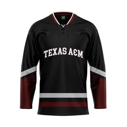 Texas A&M Black Alternate Sublimated With Twill Jersey