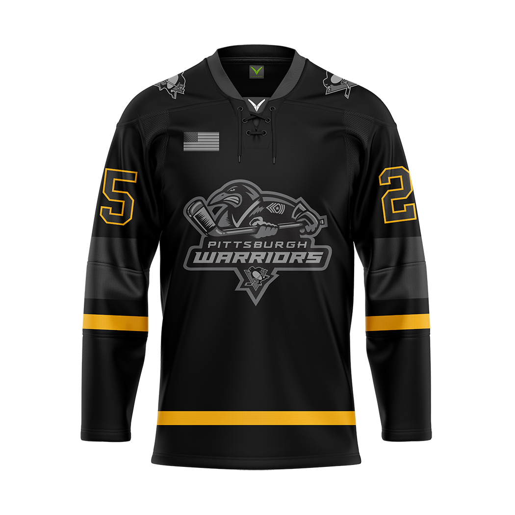 Pittsburgh Warriors Sublimated Jersey Customized Black
