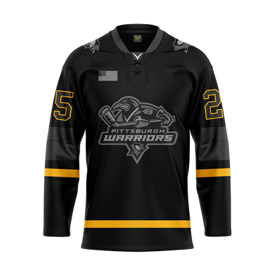 Pittsburgh Warriors Sublimated Jersey Customized Black