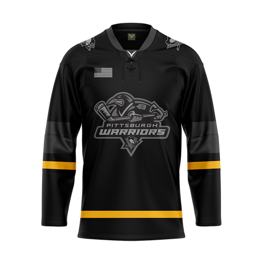 Pittsburgh Warriors Sublimated Jersey Black