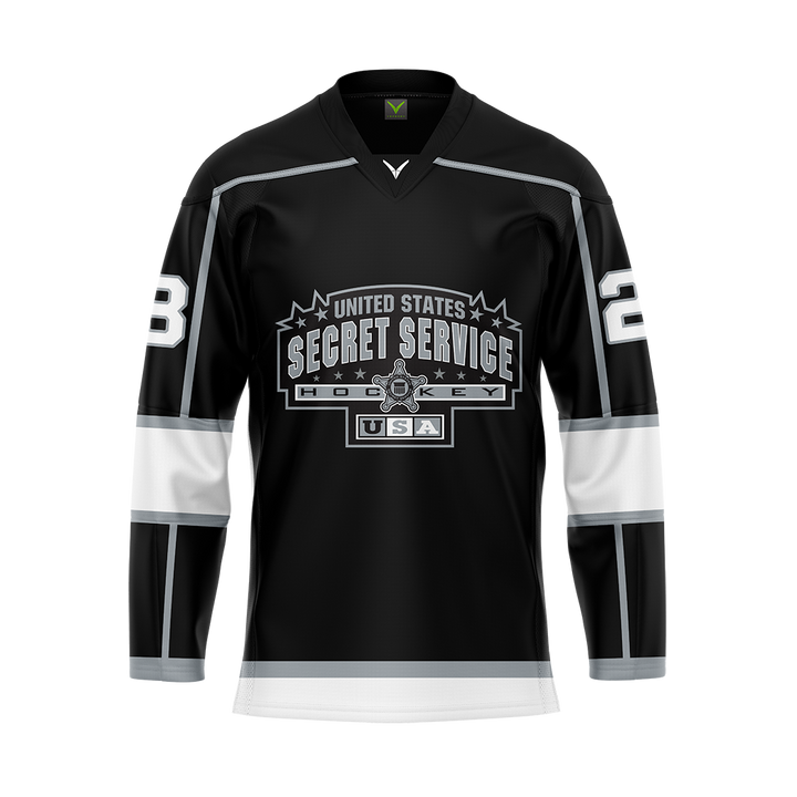 US Secret Service Black Tackle Twill Jersey