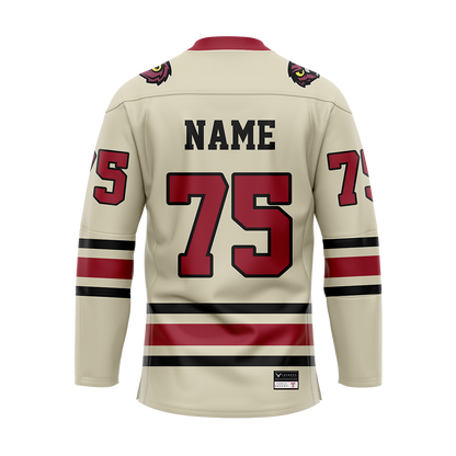 Custom Temple Ice Hockey Cream Replica Sublimated Jersey