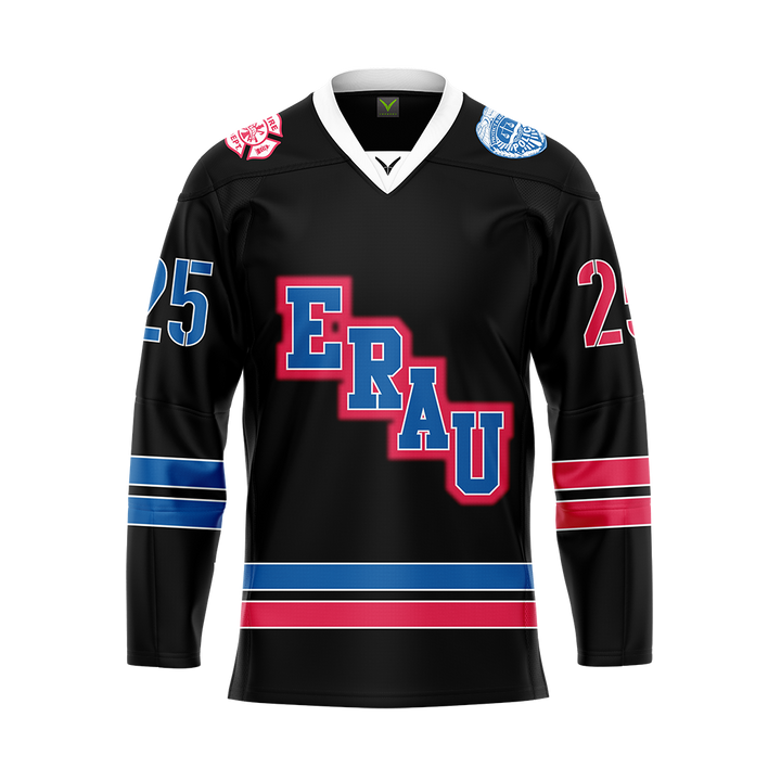 ERAU Black Custom Replica Sublimated Jersey