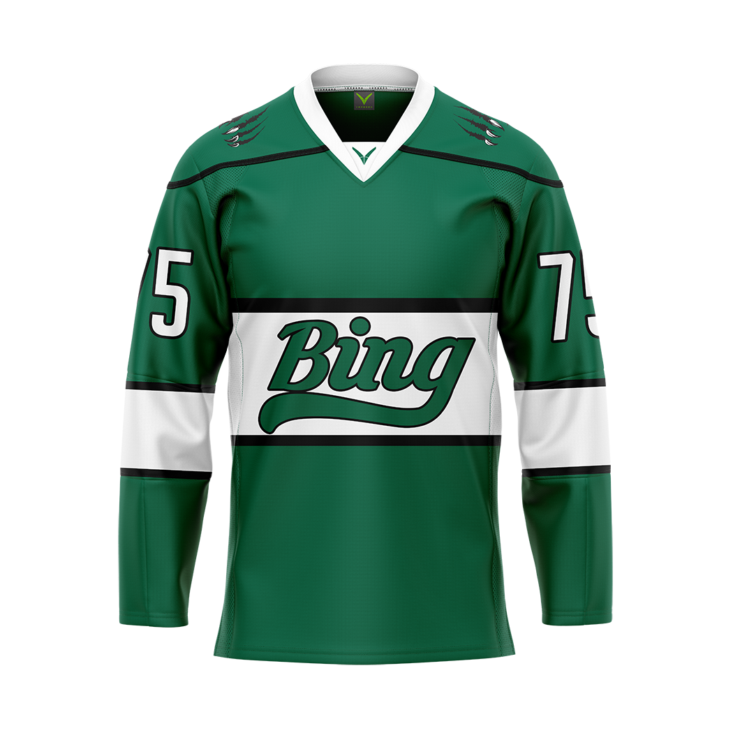 Custom Binghamton Green Replica Sublimated with Twill Jersey