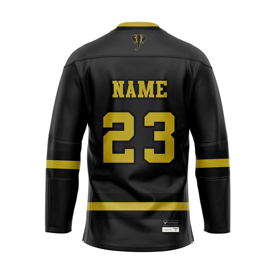 Custom Going Gold Dark Sublimated With Twill Authentic Jersey