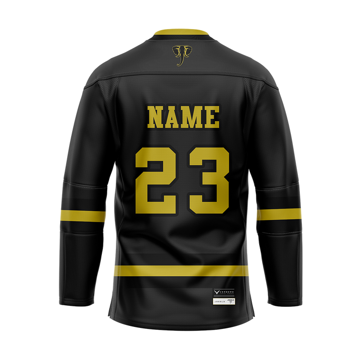 Custom Going Gold Dark Sublimated With Twill Authentic Jersey