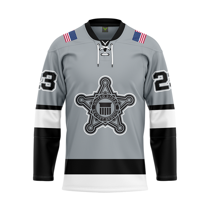 US Secret Service Grey Tackle Twill Jersey