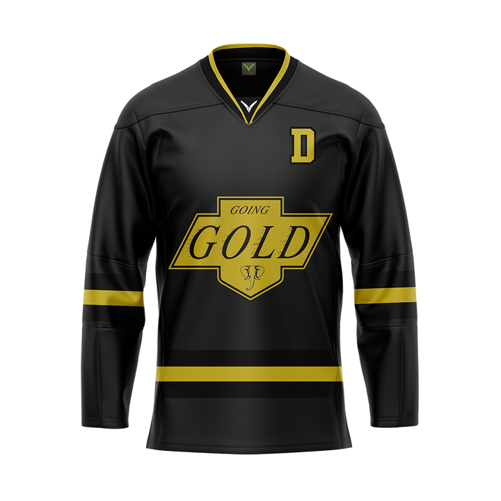 Going Gold Dark Sublimated With Twill Authentic Jersey