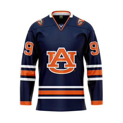 Auburn Dark Custom Sublimated With Twill Authentic Replica Jersey