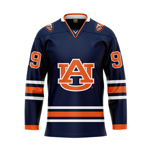 Auburn Dark Custom Sublimated With Twill Authentic Replica Jersey