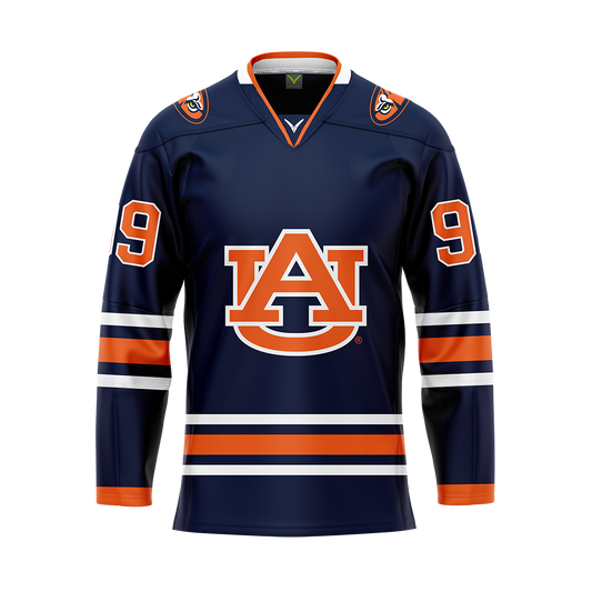 Auburn Dark Custom Sublimated With Twill Authentic Replica Jersey