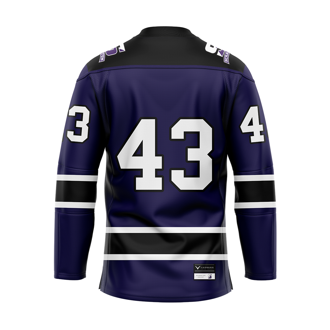 Custom Scranton Purple Sublimated with Twill Replica Jersey