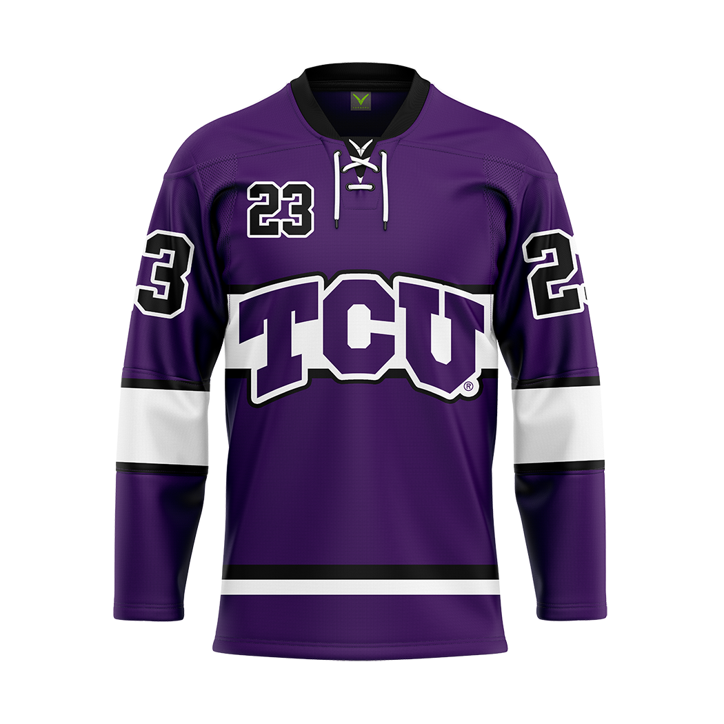 TCU Purple Custom Replica Sublimated Jersey
