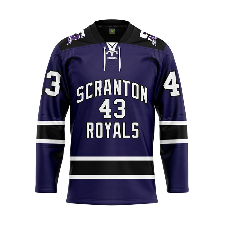 Custom Scranton Purple Sublimated Replica Jersey